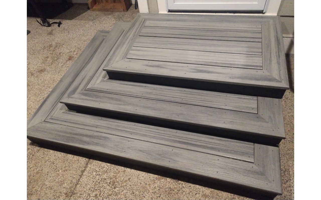 Update back stairs Island Mist