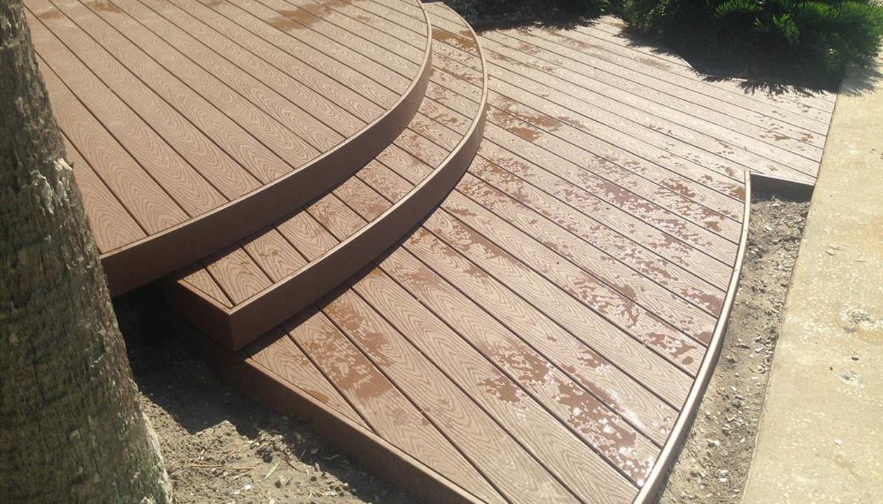 This is not your average rectangle deck. We love to think outside of the box!