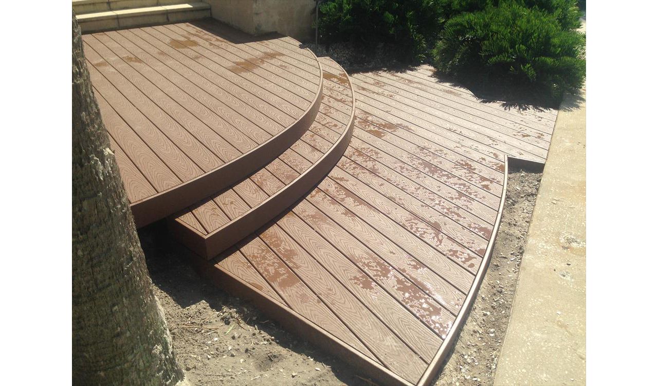 This is not your average rectangle deck. We love to think outside of the box!