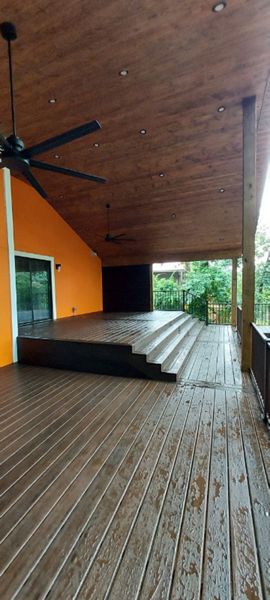 Multi-Tiered Covered Deck - Spiced Rum
