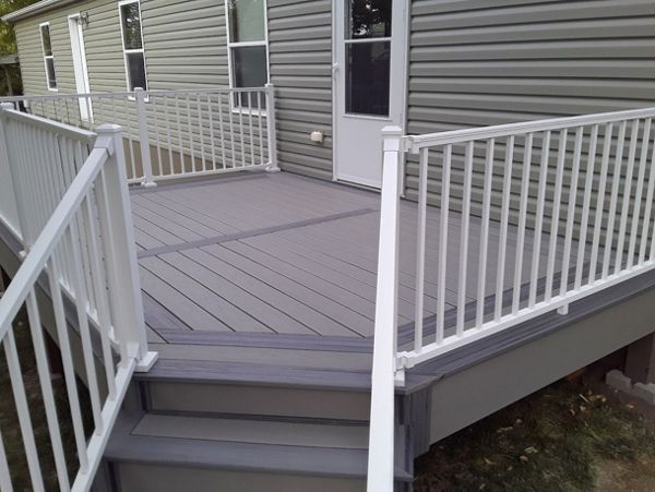 Transend Gravel Path, Island Mist, with Signature White Railing