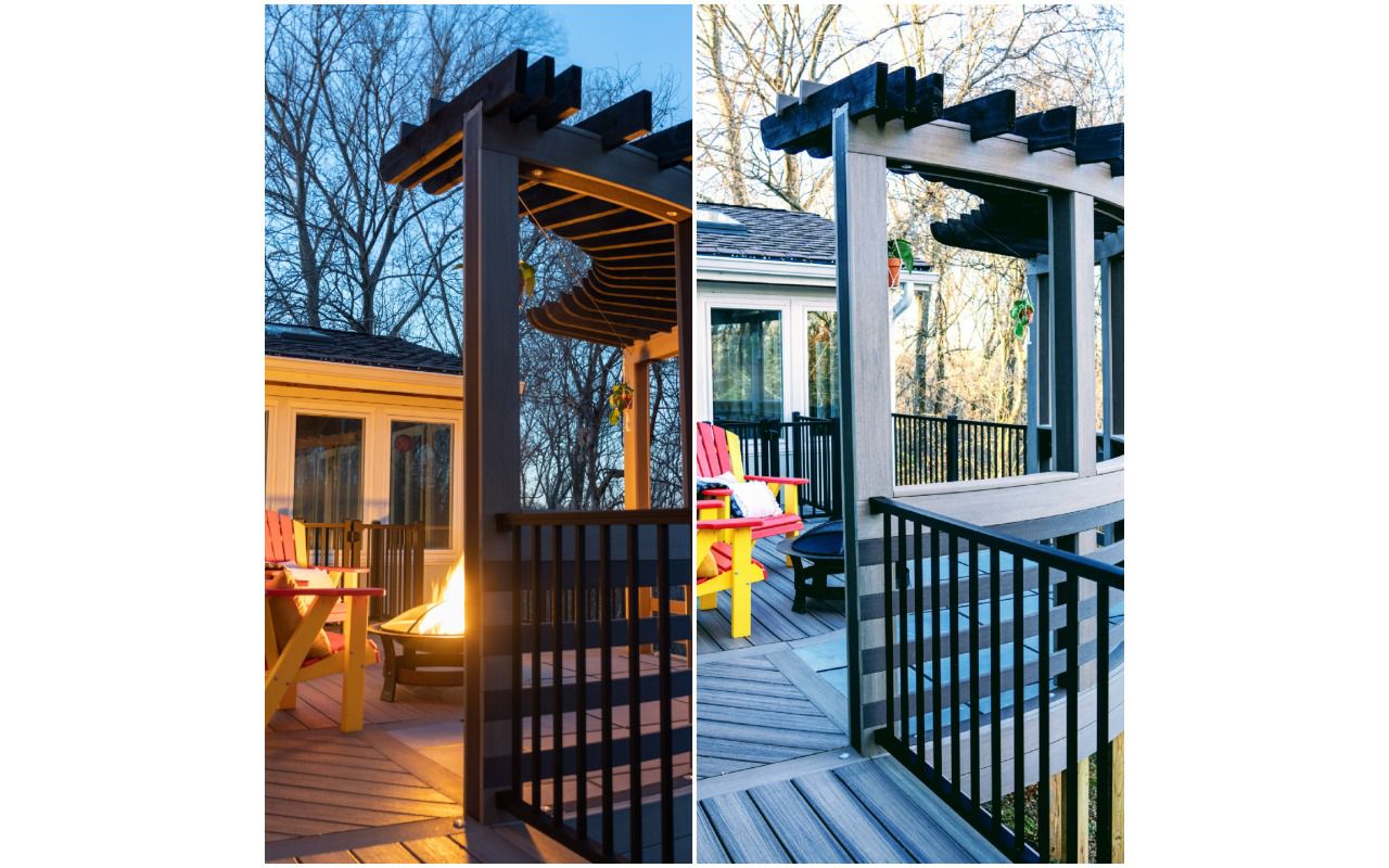 Godfrey, Il Trex Rocky Harbor & Signature Railing in black