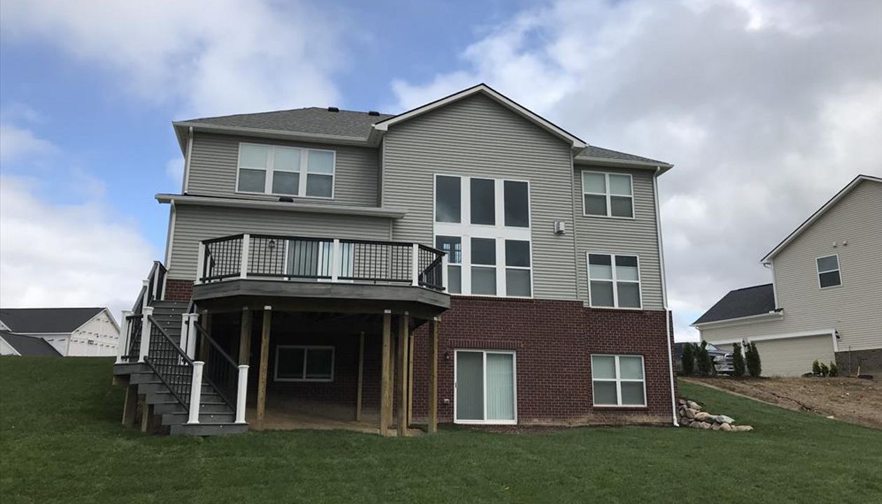 Trex Transcend Island Mist Deck Boards, Trex Transcent Cocktail Style Rail W/ Trex Transcend Island Mist Top Cap, Lake Orion, MI