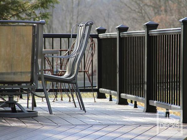 Transcend Black Rail with aluminum balusters