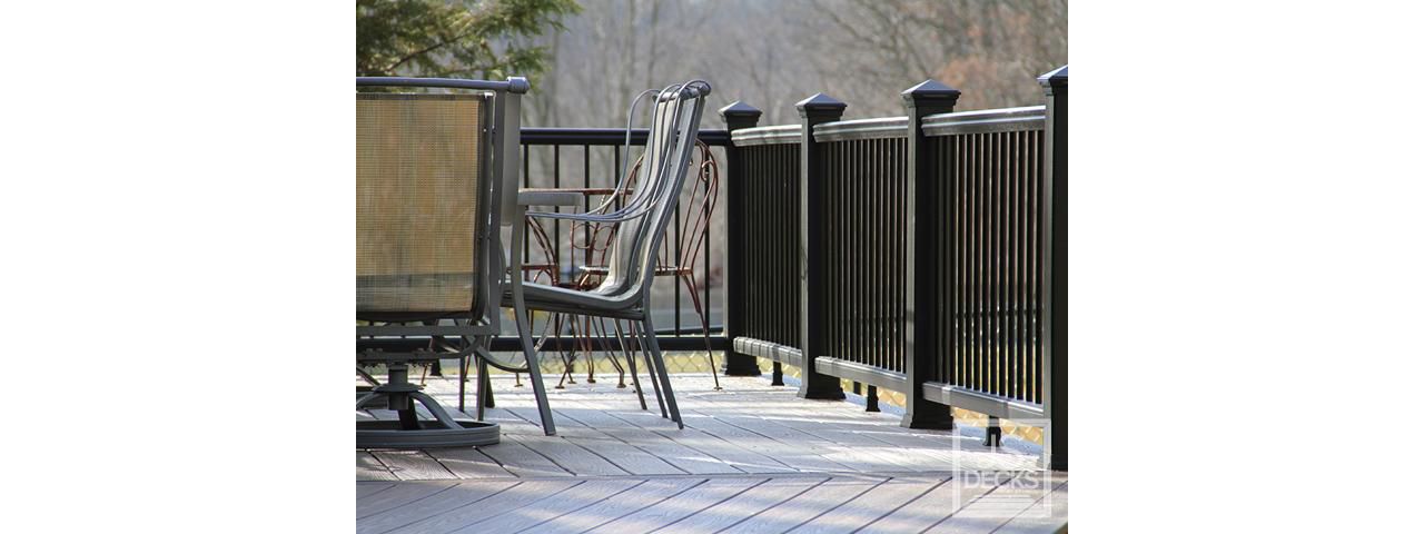 Transcend Black Rail with aluminum balusters