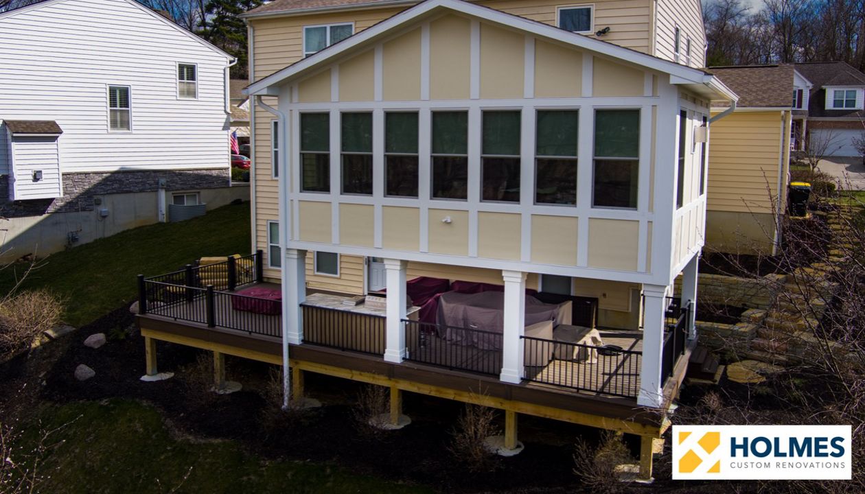 2022 Deck and 4-Season Room Project in Madeira Ohio