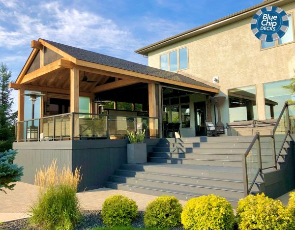 Trex Select Winchester Grey With Timber Frame Screen Room