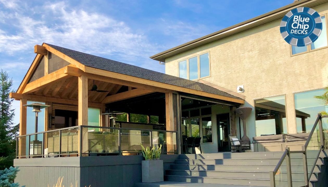 Trex Select Winchester Grey With Timber Frame Screen Room