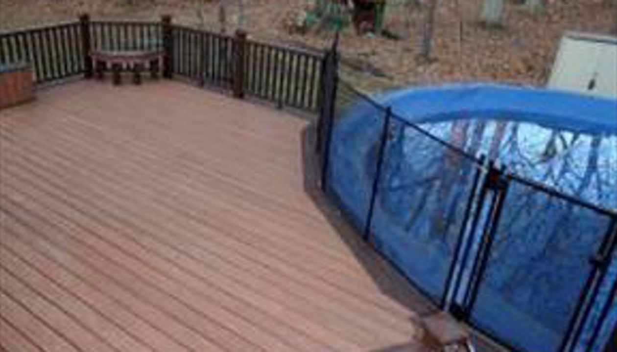 tiki torch with lava rock border