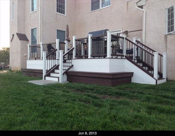 Lava Rock with Trex railing