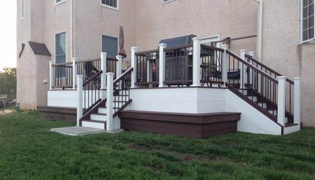 Lava Rock with Trex railing