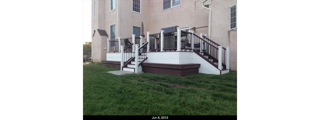 Lava Rock with Trex railing
