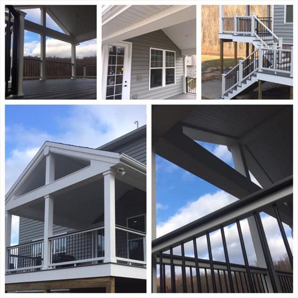 Trex Deck with Open Gable Roof