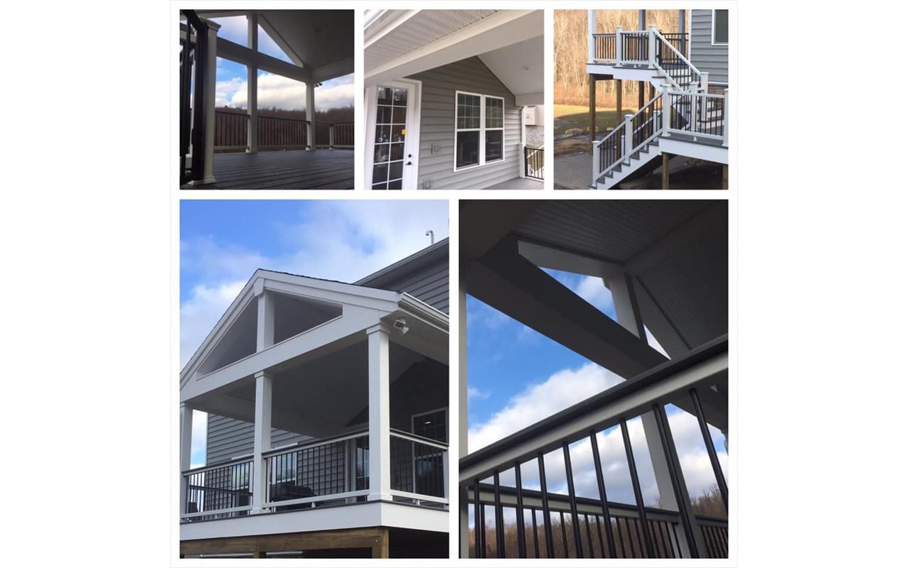 Trex Deck with Open Gable Roof