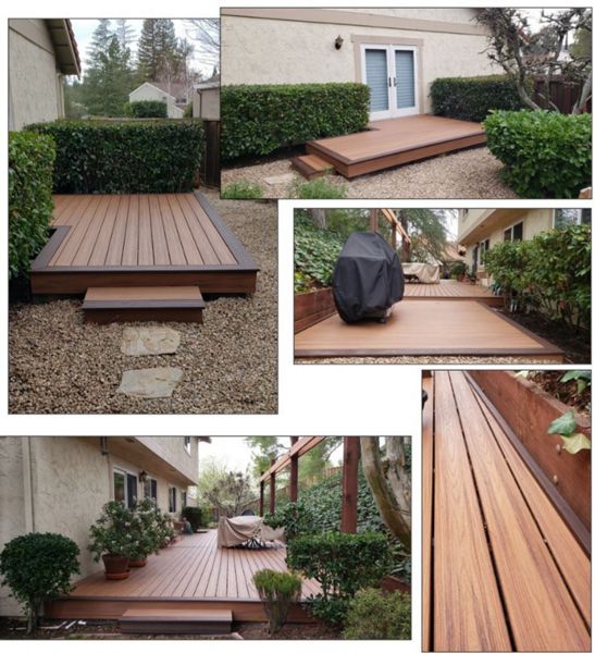 Trex Transcend Tropicals Tiki Torch, Lava Rock Picture Frame, Walnut Creek, CA