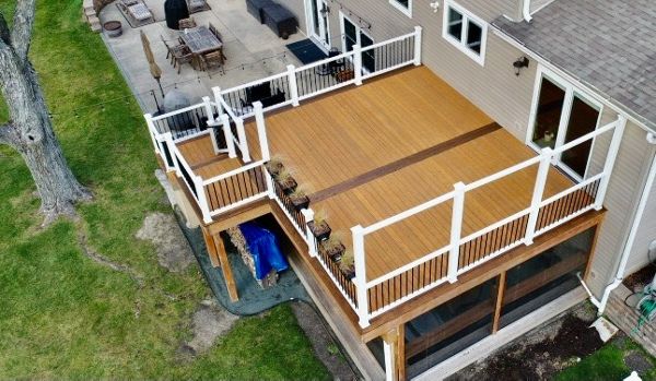 New Deck with Trex Rain Escapes