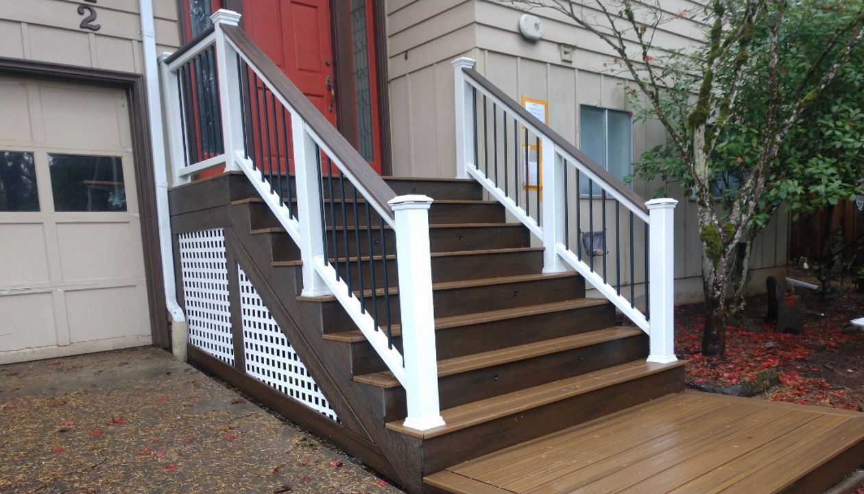 Transcend lighted entry staircase with lattice