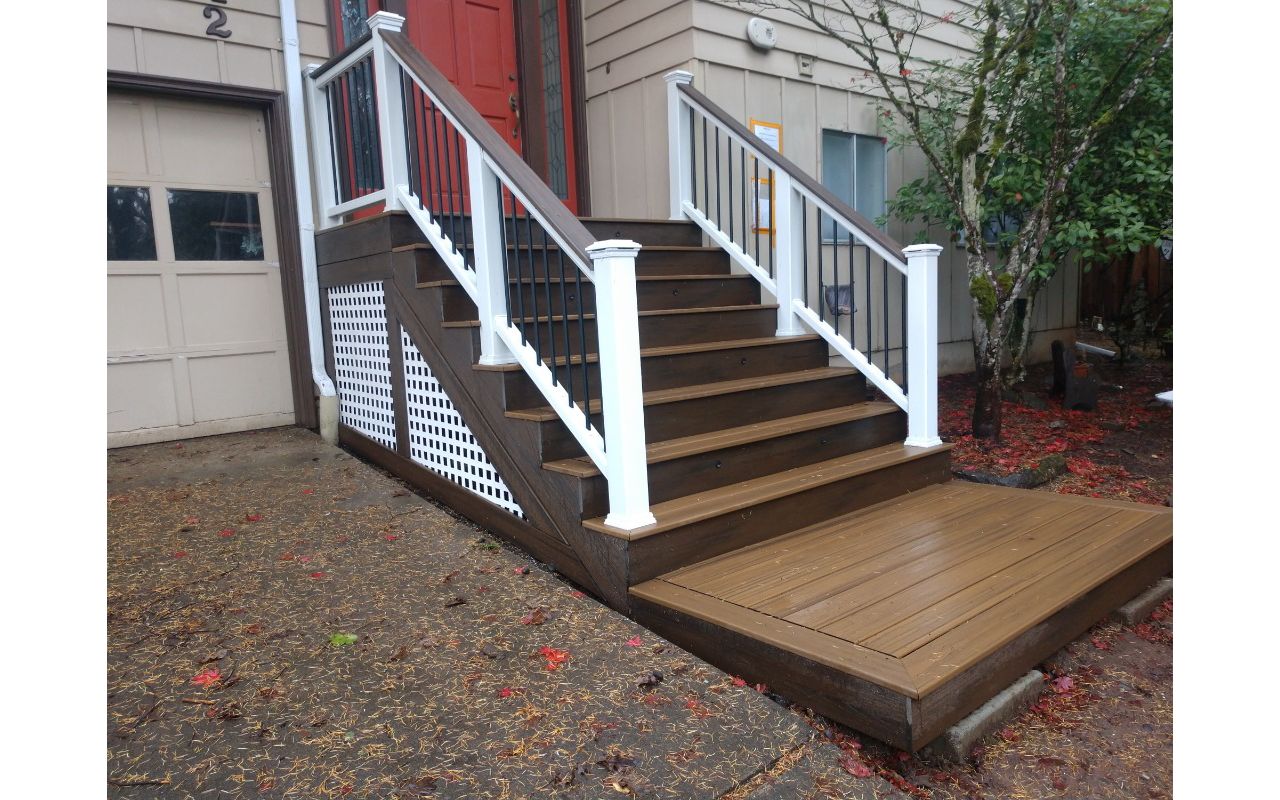 Transcend lighted entry staircase with lattice