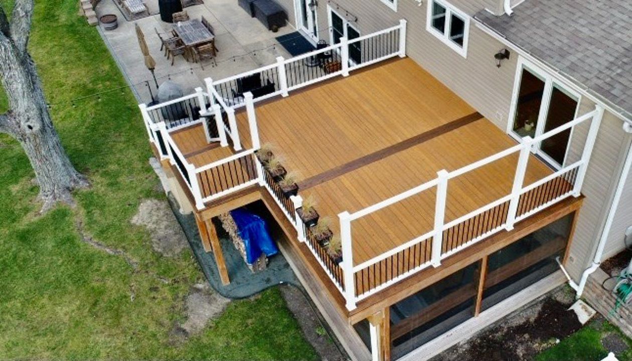 New Deck with Trex Rain Escapes