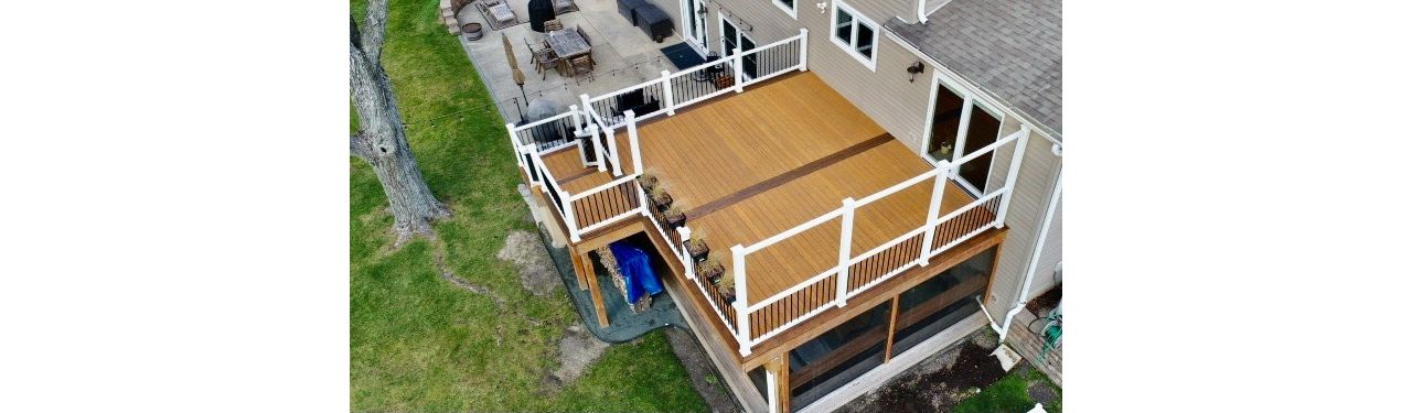 New Deck with Trex Rain Escapes
