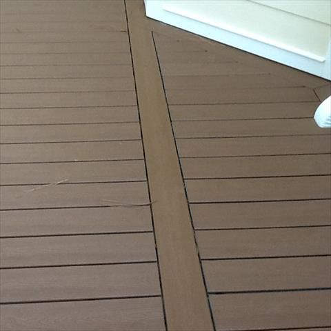 Picture frames help highlight this deck