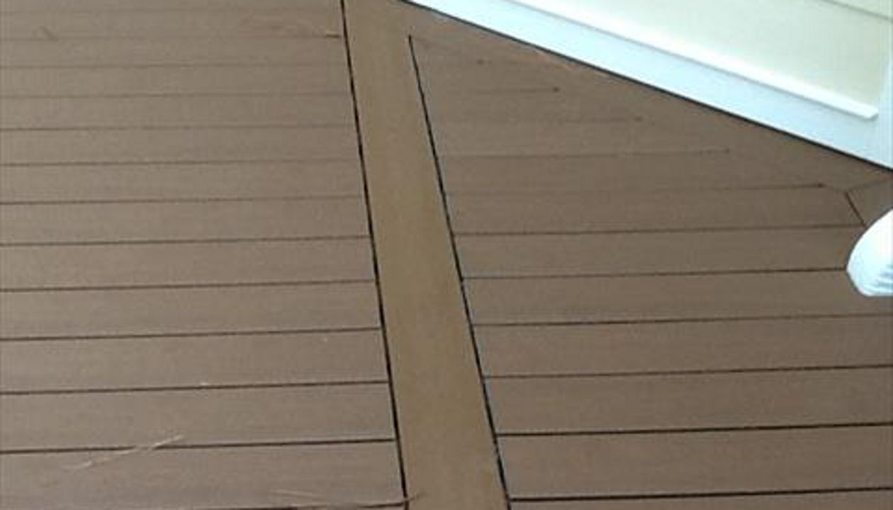 Picture frames help highlight this deck