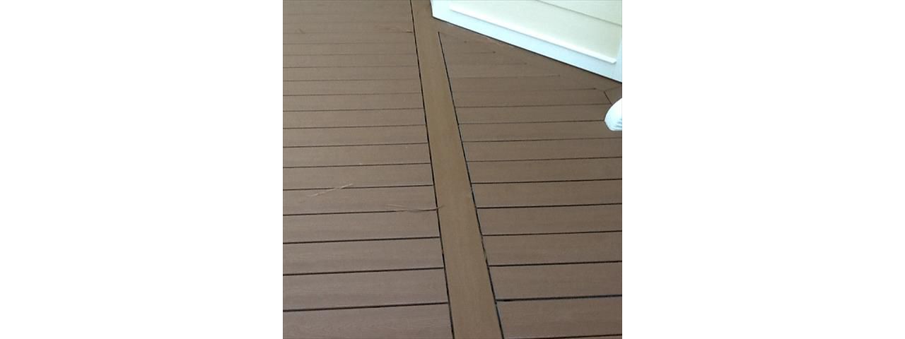 Picture frames help highlight this deck