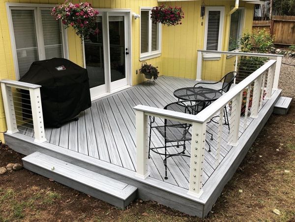 Trex Enhance Foggy Wharf brings cool and clean to your backyard.