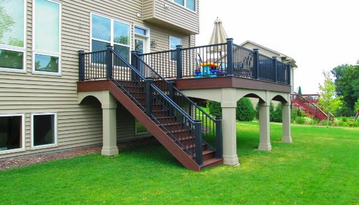 Trex decking and fascia in Lava Rock - Plymouth