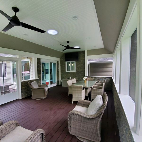 Trex deck screen porch room