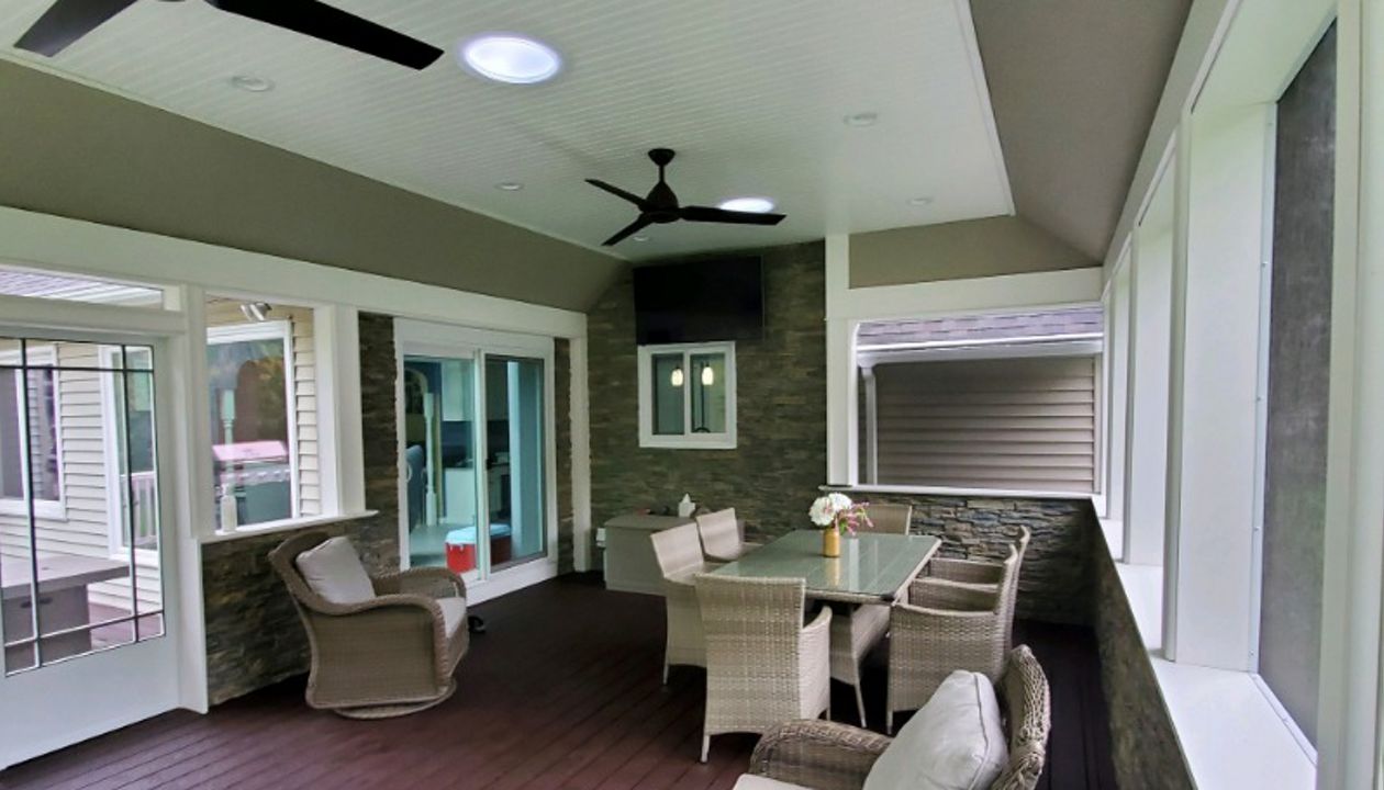 Trex deck screen porch room