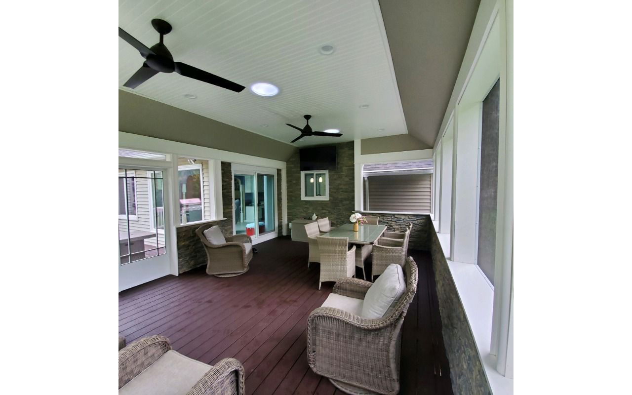 Trex deck screen porch room