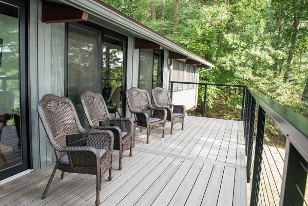 Lakeside deck