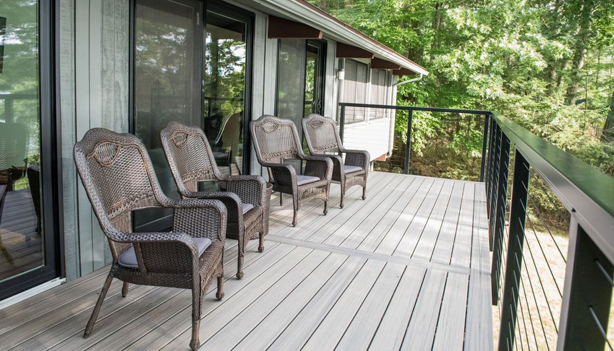 Lakeside deck