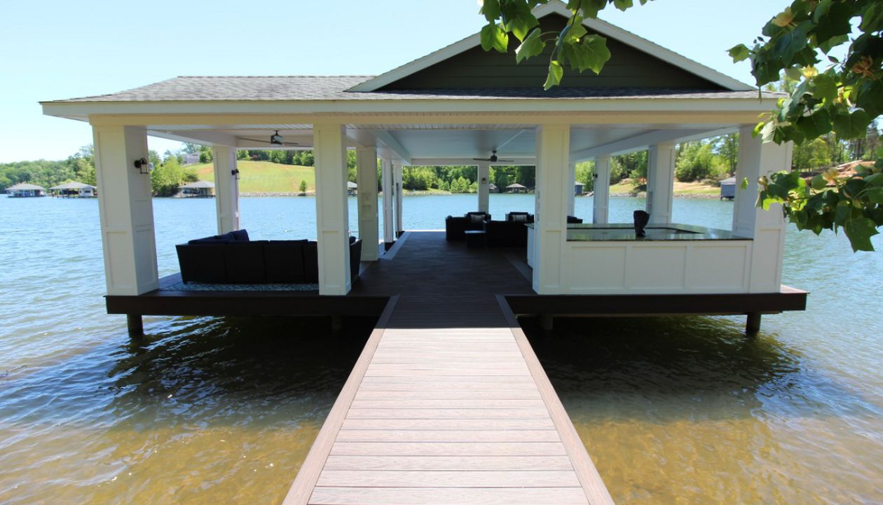 Trex Lava Rock on Dock at SML