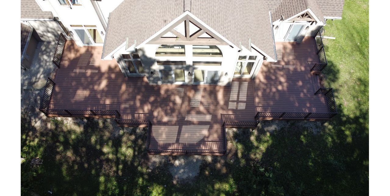 Tiki Torch Decking - Signature Bronze Aluminum Railing