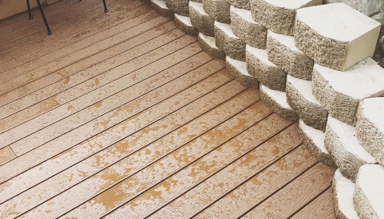 Prescott Arizona Custom Trex Deck Scribed into Block Saddle Trex