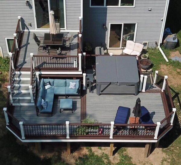 Multi colored Trex deck in Decatur