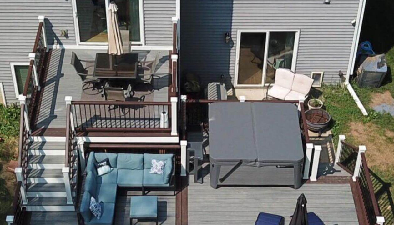 Multi colored Trex deck in Decatur