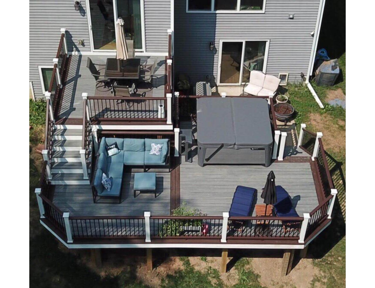 Multi colored Trex deck in Decatur