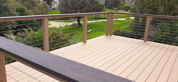 Deck in Carmel Valley with Stainless Steel Cable Railing