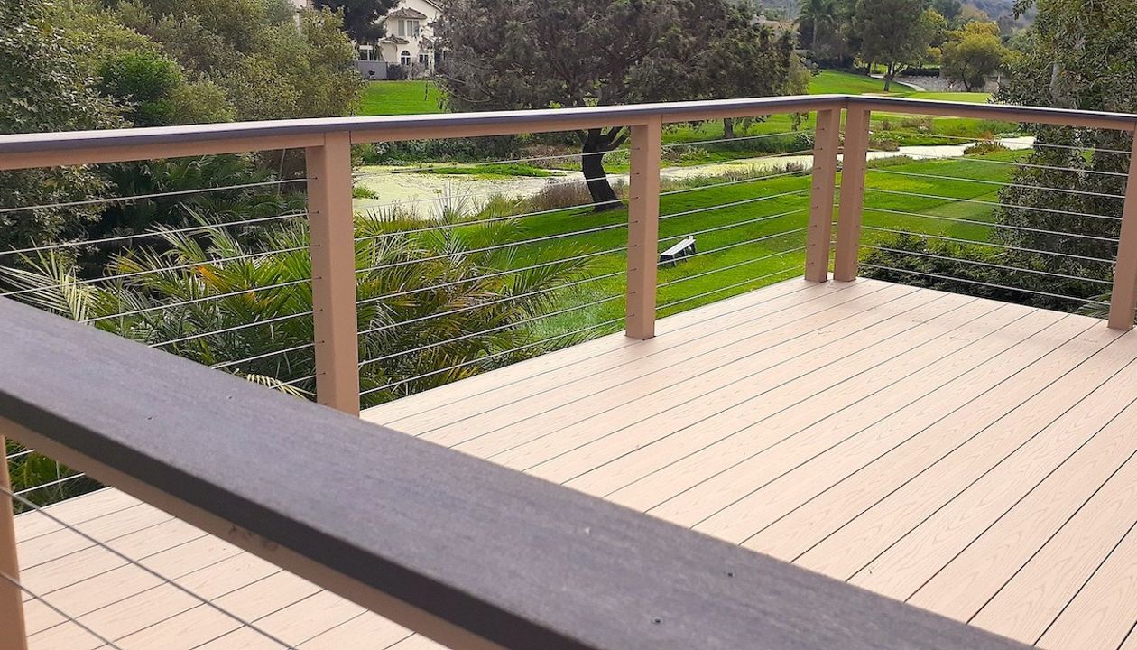 Deck in Carmel Valley with Stainless Steel Cable Railing