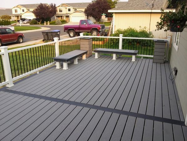 Pebble Gray with Select Railing & Features