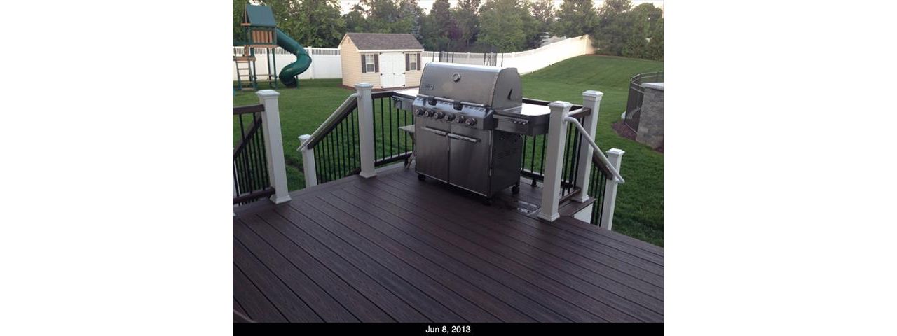 Lava Rock with Trex railing