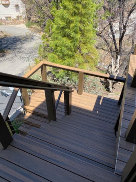 Trex decking stair case