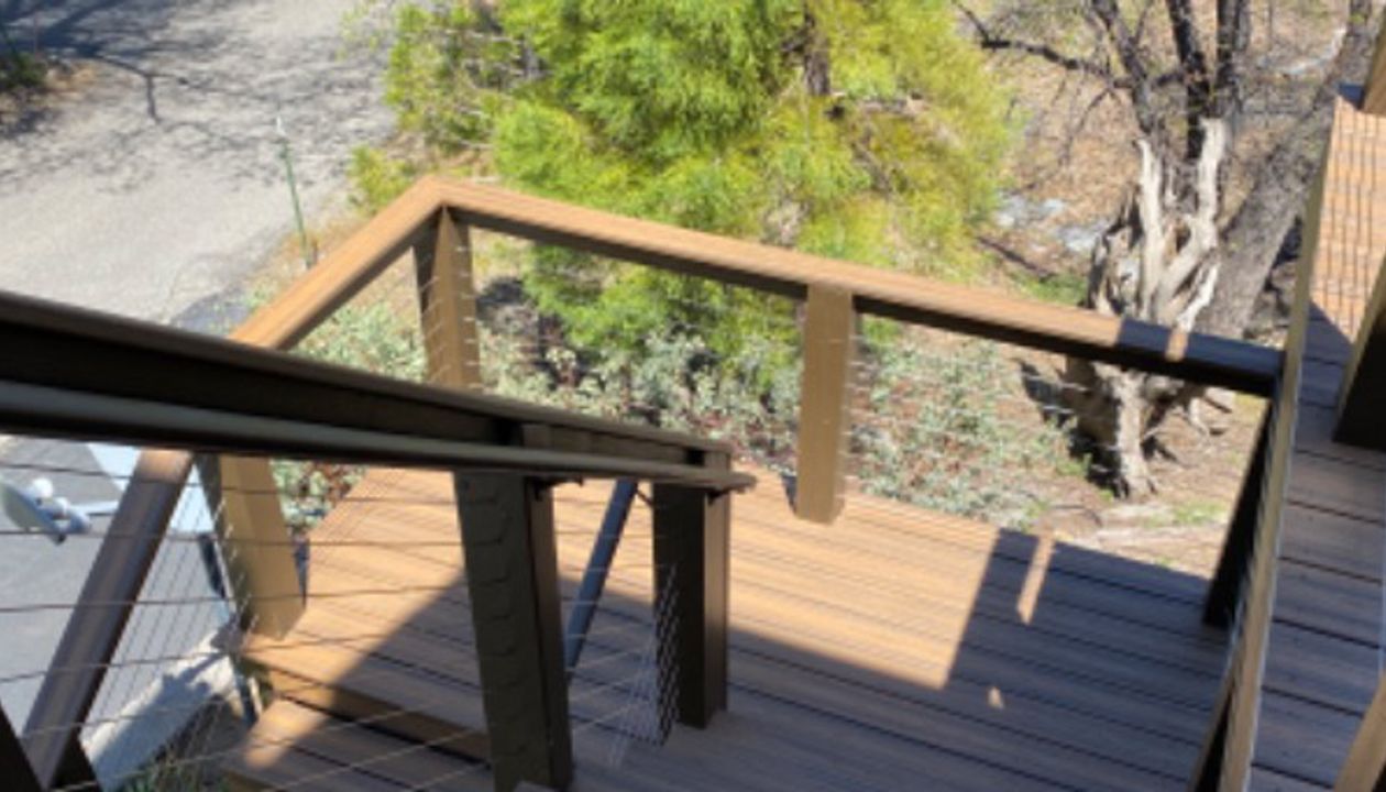 Trex decking stair case