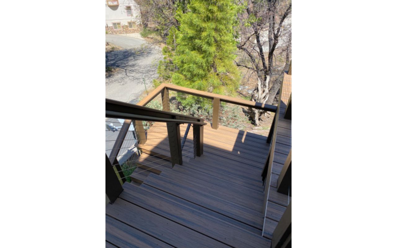 Trex decking stair case