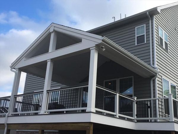 Trex Deck with Open Gable Roof