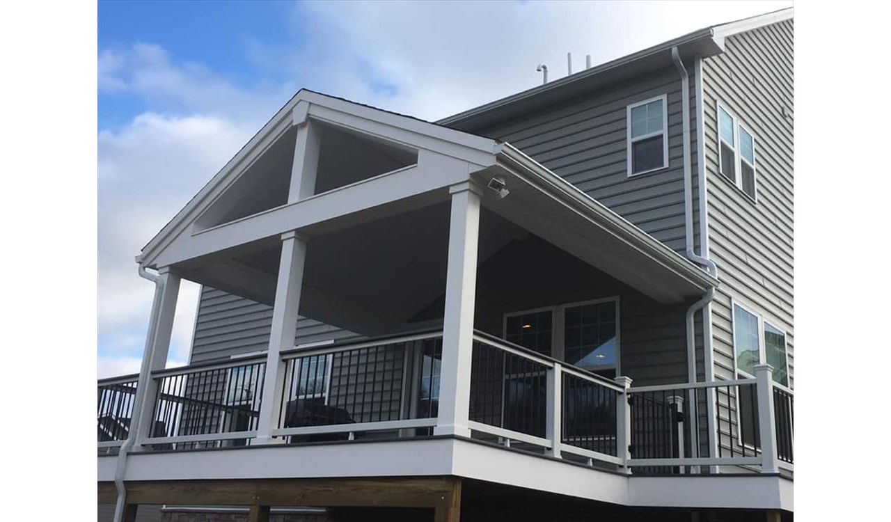 Trex Deck with Open Gable Roof