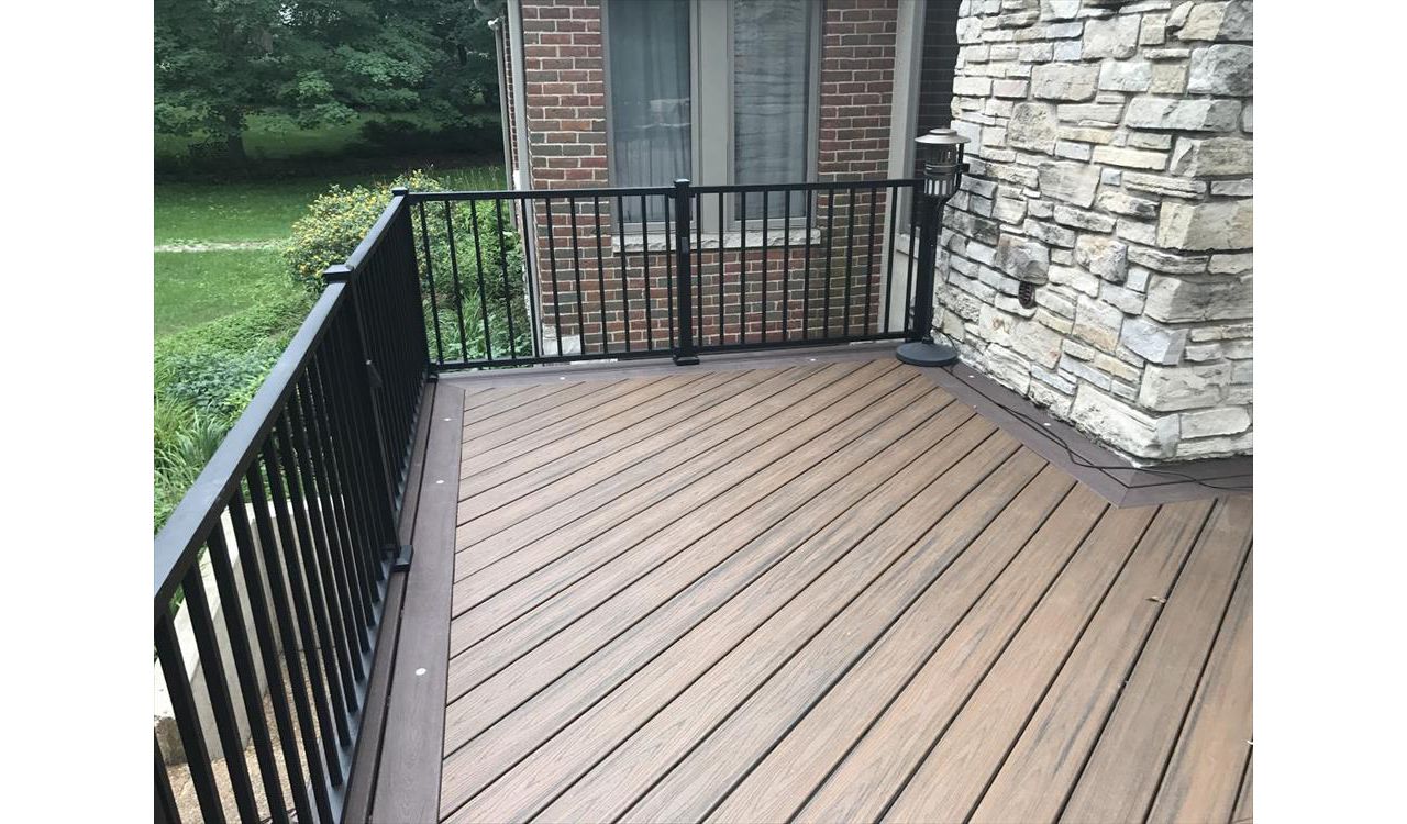 Flush mount lighting in border lights up railings